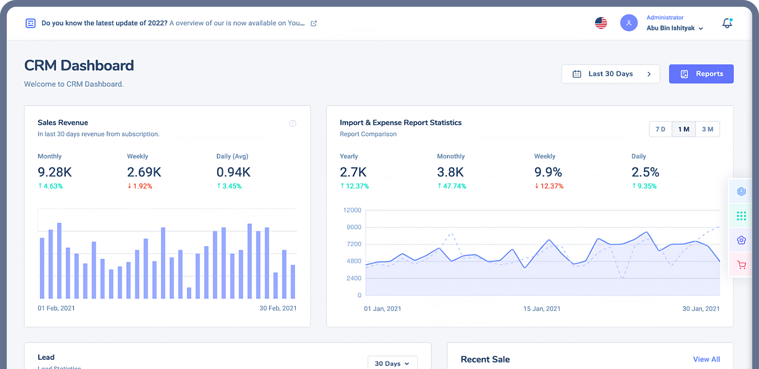 Arakne dashboard preview